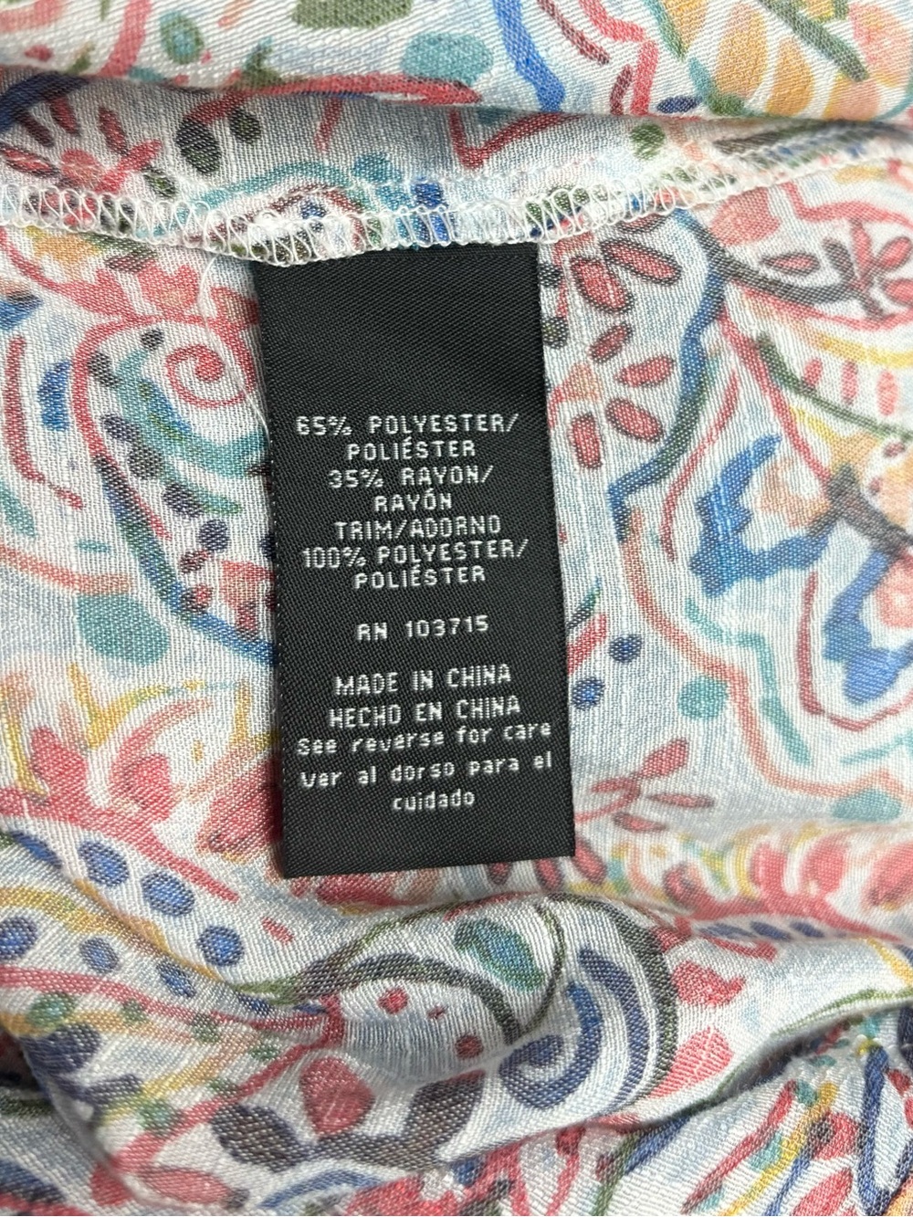 Zac & Rachel Women’s Paisley Flutter-Sleeve Top, Size: 3X, NWOT - Picture 6 of 6